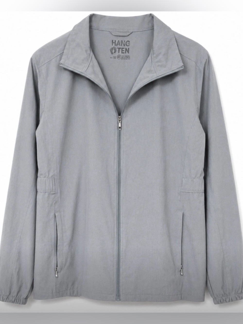 Thin jacket  Hang Ten Light Gray Zip-Front Jacket